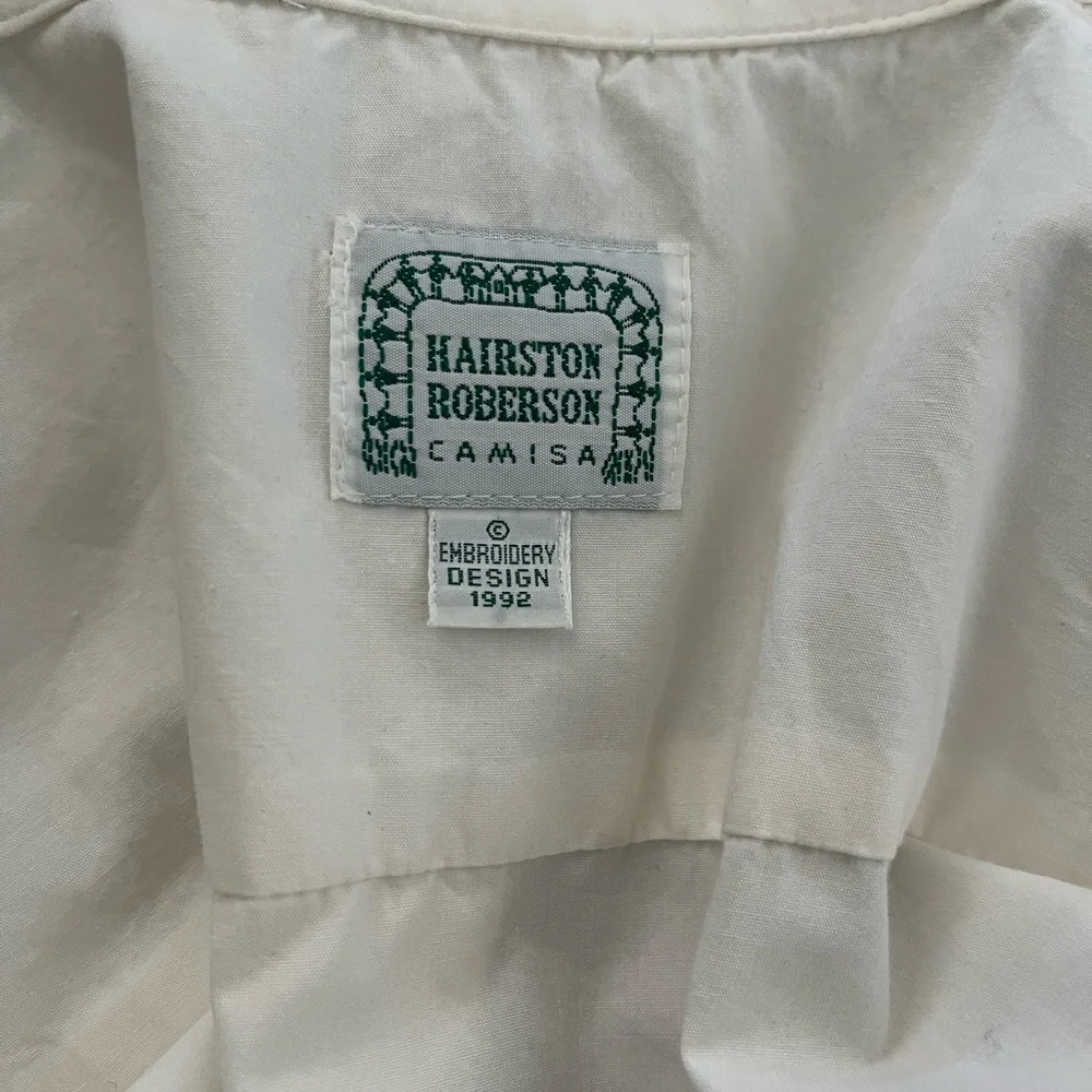 Hairston And Roberson Vintage Western Pattern Button Down Shirt Size Med… - Picture 10 of 10